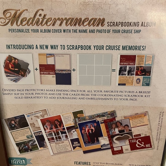 Mediterranean Cruise Scrapbook Album 12x12 –  Cruise Travel Memory Book – New - Picture 14 of 14